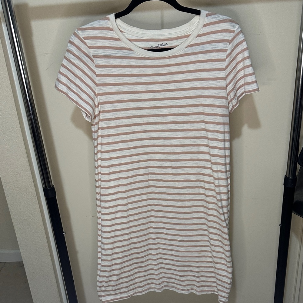 Universal Thread Pink and Cream Striped Top